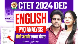 CTET 14 DECEMBER 2024 ENGLISH PYQ Analysis by Sachin Academy Live 1pm [upl. by Rodmun]