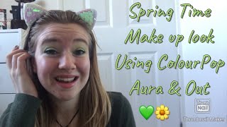 Spring Time Inspired Make up Look using the ColourPop Aura amp Out Palette CrueltyFree Vegan Beauty [upl. by Platas]