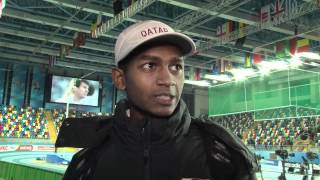 Istanbul 2012 Mixed Zone Mutaz Essa Barshim QAT [upl. by Ledeen]