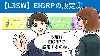 Cisco Packet Tracer：【L3SW】EIGRPの設定① [upl. by Mindy]