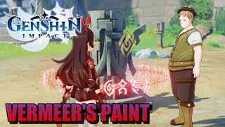 Genshin Impact  Look for Vermeers Paintbrushes and Paint  Luhua Landscape [upl. by Aim578]