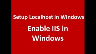 how to enable iis in windows [upl. by Gluck986]