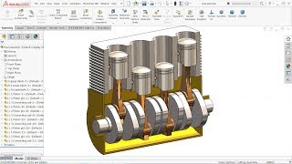 Solidworks tutorial Design and Assembly of Engine [upl. by Onabru]