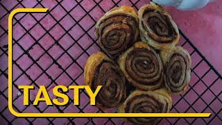 Nutella puff pastry swirls  Air fryer recipes [upl. by Nilyarg]