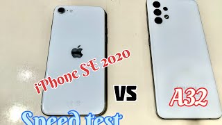 iPhone Se 2020 Vs Samsung A32 Speed Test 🔥Comparison and Review IPhone vs Samsung iphone samsung [upl. by Nykal643]