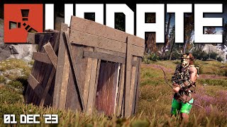 All about the new shelters and Legacy bow  Rust Update 1st December 2023 [upl. by Yemirej]