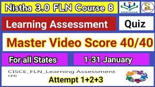 Learning Assessment Quiz  Nistha 30 Module 8 Quiz Answers In English [upl. by Westlund669]