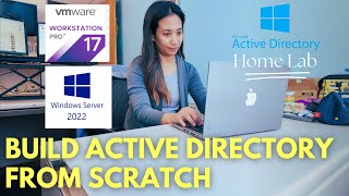 Installing Active Directory on Windows Server on Virtual Machine Home Lab Ep 1 [upl. by Nievelt]