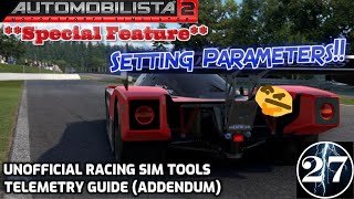 Setting Parameters  Racing Sim Tools Tutorial  feat Automobilista 2  Sauber C9 [upl. by Dena65]