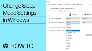 Change Sleep Mode Settings in Windows  HP Computers  HP [upl. by Sly]