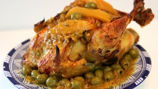 Chicken with Olives and Preserved Lemons Recipe  CookingWithAlia  Episode 366 [upl. by Jennica]