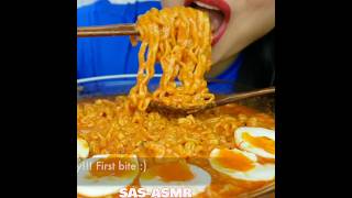 ASMR CHEESY NOODLES WITH EGGS ❤️asmr mukbang eatingsounds noodles cheesy eggs SASASMR [upl. by Wahs22]