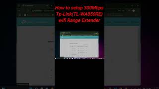 How to setup TP link TL wa850re WiFi Range Extender tplinkrouter wifi router accesspoint [upl. by Agathy22]