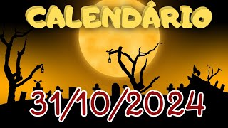 CALENDÁRIO DE 31 DE OUTUBRO DE 2024 ALUNONOTADEZ10 ensinofundamental [upl. by Nilya497]