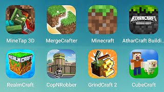 MineTap 3D MergeCrafter Minecraft Atharcraft Realmcraft CopNRobber GrindCraft 2 Cube Craft [upl. by Yecam477]