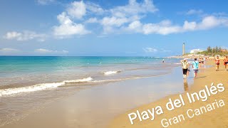 Plaża w Playa del Inglés  Maspalomas Gran Canaria Marzec 2021 wyspykanaryjskie maspalomas kanary [upl. by Hcirteid]