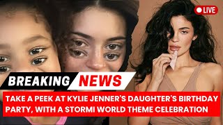 Take a peek at Kylie Jenners daughters birthday party with a Stormi World theme celebration [upl. by Cristal]