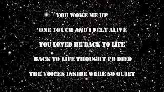 Celine Dion  Loved Me Back to Life Lyrics [upl. by Bakki]