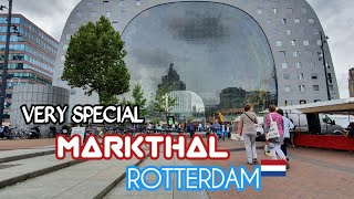 🇳🇱De Markthal  The Market Hall Rotterdam Netherlands  Aula pasar Rotterdam Belanda  4K [upl. by Daitzman95]