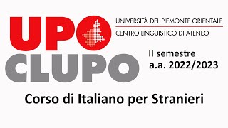 Corso di italiano per studenti stranieri  SECONDO SEMESTRE  lezione 2 [upl. by Warton]