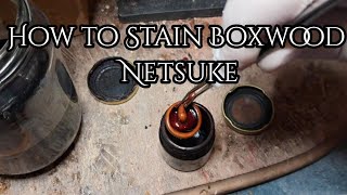 Staining Boxwood Netsuke via Chemical Oxidisation [upl. by Elicec]