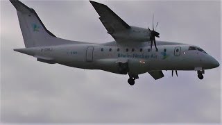 RheinNeckarAir Dornier Do328 DCIRJ final approach to Berlin Tegel Airport [upl. by Reinert507]