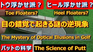 【パター研究】濱部教授解説。知って得するパットの科学。トウを浮かせたハンドダウンの構えとヒールを浮かせたハンドアップの構えで打点と打ち方がどう変わるのか？ショートパット パターの打ち方 [upl. by Lenroc]