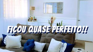 DIY FIZ UMA DECORAÇÃO LINDA PARA SALA GASTANDO POUCO SÓ QUE DEU RUIM [upl. by Enitsirhc]