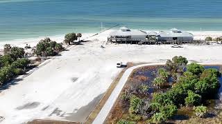 Honeymoon Island Caladesi Island 10524 Destruction from hurricane Helene [upl. by Adliwa]