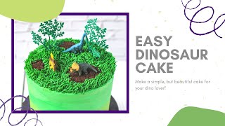 How to Make an Easy Dinosaur Cake [upl. by Ripleigh]