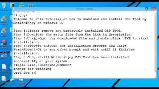 Ds3 Tool Download by Motioninjoy for Windows 10 81 7 8 Vista XP PC Motion Joy  HowTo [upl. by Salguod]