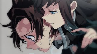 Demon slayer Muichiro🌫 x tanjiro☀️💧🔞🔞🔞comic and photo mix [upl. by Nedyah]