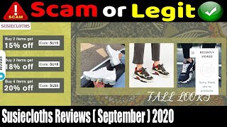 Susiecloths Reviews September 2020 Legit or a Hoax Website  Scam Adviser Reports [upl. by Carrew]