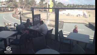 Webcam Lanzarote  Live Stream from the Beachbar in Costa Teguise [upl. by Eilojne457]