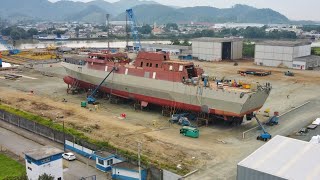 Fragata Tamandaré  Estaleiro ThyssenKrupp Brasil Sul  Itajaí SC [upl. by Neih698]