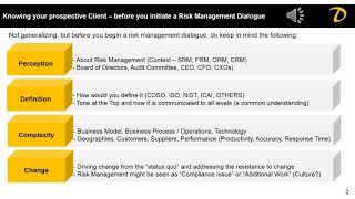 Getting Started with Risk Management  RiskManagement Dialogue Corpgov risk charteredaccountant [upl. by Hernardo]