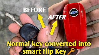 Smart Flip key 🔑 Normal key converted into flip key🤘automobilemechancialelectrical [upl. by Asilanna]