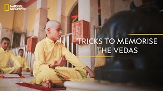 Tricks to Memorize the Vedas  It Happens Only in India  National Geographic [upl. by Yebot855]