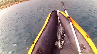 My inflatable kayak with electric trolling motor [upl. by Etnuaed]