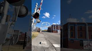 Bristol Virginia On The Left And Bristol Tennessee On The Right Side shorts city history [upl. by Nibas]