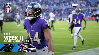 Carolina Panthers vs Baltimore Ravens  2022 Week 11 Game Highlights [upl. by Chaworth]