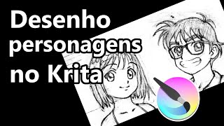 LIVE  Sketch Character design desenho de personagem no KRITA 02 [upl. by Leola41]