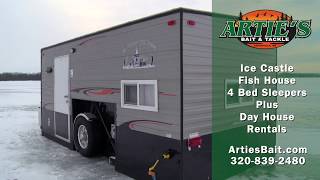 Arties Bait and Tackle Ice House Rentals on Big Stone Lake [upl. by Sennahoj]