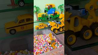 Jcb jcb videos । Jcb construction toys short video । Auto rickshaw । Car bus truck toys shorts [upl. by Leumel768]