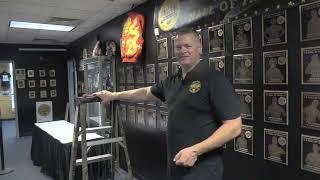 Wrestling HOF President Shows Wall of Fame [upl. by Eanram]