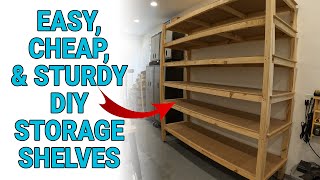 How to Make Heavy Duty Shelving Units for Your Shop Garage or Basement [upl. by Sadye]