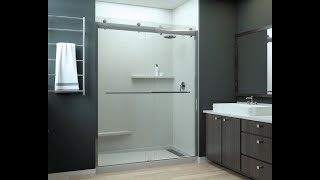 Arezzo Bypass Barn Shower Door Installation Instructions [upl. by Christyna]