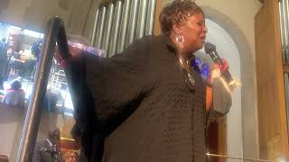 Gospel Recording Artist Tramaine Hawkins Performing” Changed” live at HMBC Detroit102024 [upl. by Aerdnaeel]