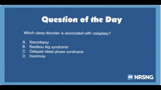 NCLEX Practice Questions Cataplexy and Sleeping Disorders NeuroBasic Care and Comfort [upl. by Carey]