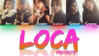 FAVORITE페이버릿  LOCA HANROMENG Color Coded Lyrics [upl. by Buckels844]